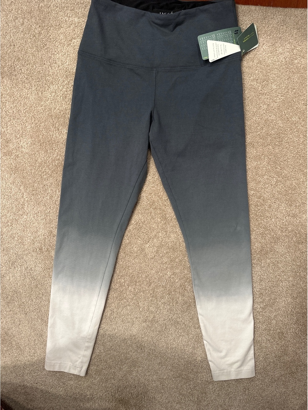 (4)LYSSE Women's Ombre Cotton Spandex Leggings Medium